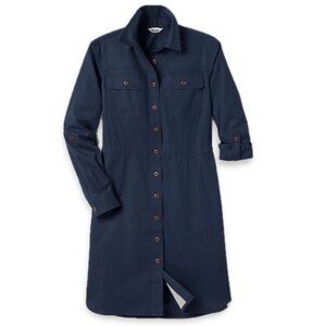 Duluth Navy Blue Hemp Shirt Dress Size Small